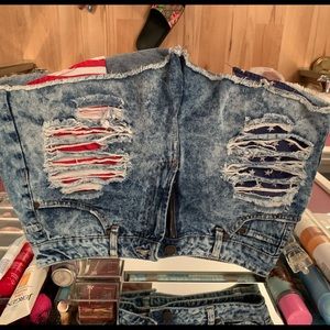 USA distressed shorts
